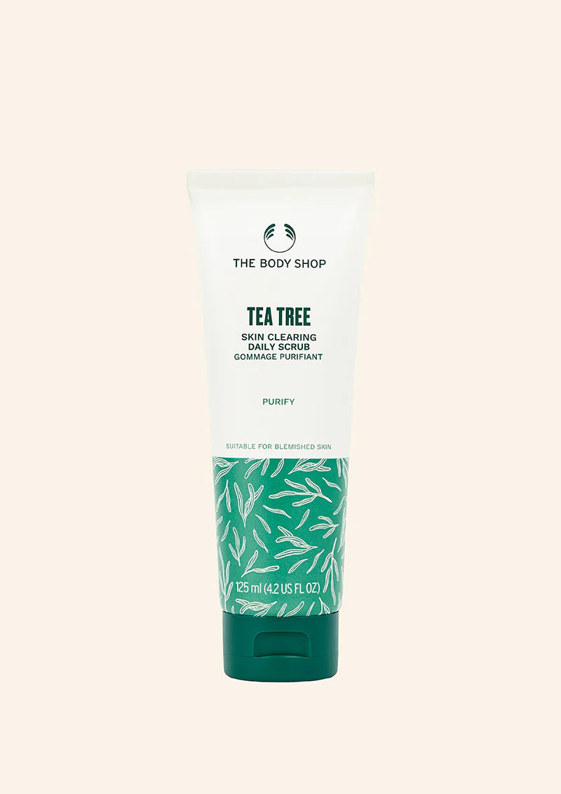 The Body Shop Tea Tree Skin Clearing Daily Scrub 125ml Purifying Face Exfoliator