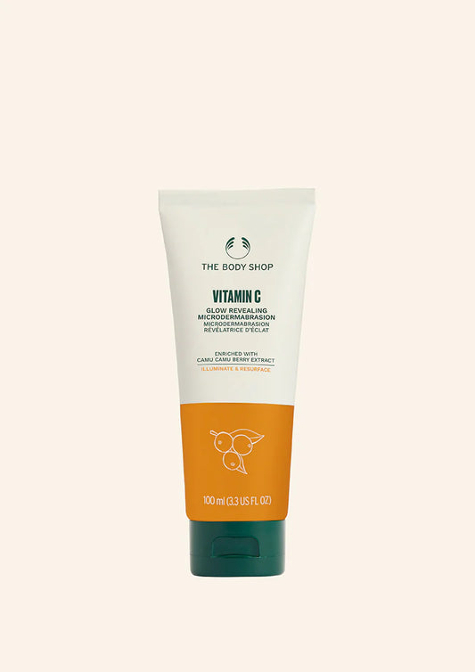 The Body Shop Vitamin C Glow Revitalising Scrub 100ml Brightening Face Exfoliator