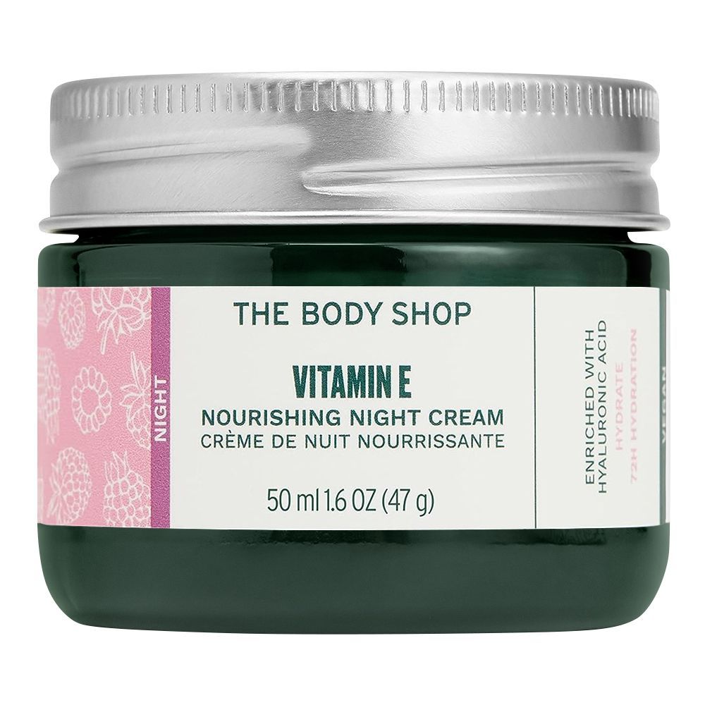 The Body Shop Vitamin E Nourishing Night Cream 50ml Hydrating Overnight Moisturizer