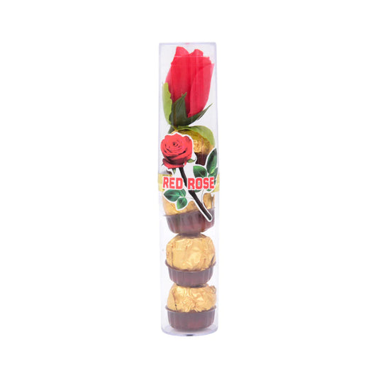 THE ROSE CHOCOLATE JAR WITH ROSE 4PC 50G
