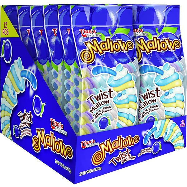 TIANS MALLOW TWIST BLUEBERRY 120GM