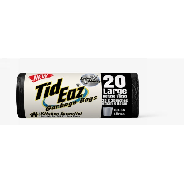 TID EAZ BIN LINERS NO.20 KITCHEN ESSENTIAL LARGE