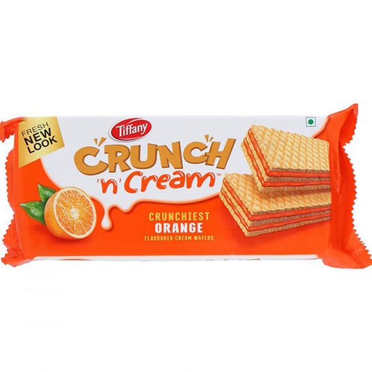TIFFANY CRUNCH N CREAM CRUNCHIEST WAFERS ORANGE 75G