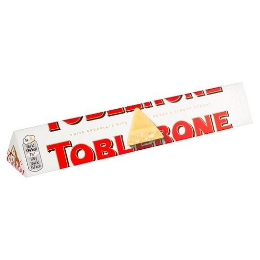 TOBLERONE WHITE CHOCOLATE HONEY & ALMOND 100G