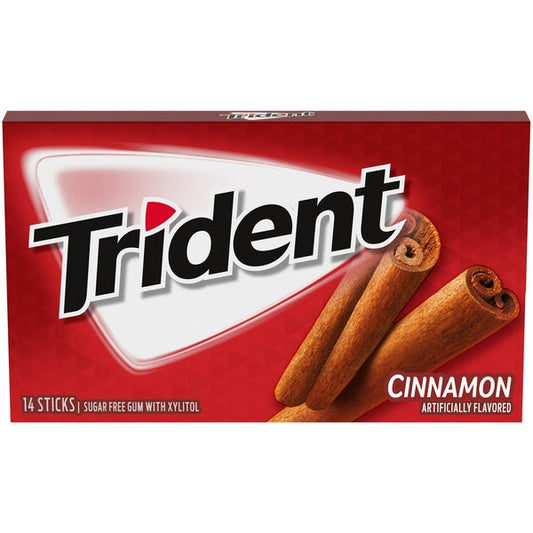 TRIDENT CINNAMON SUGAR FREE GUM 1GM