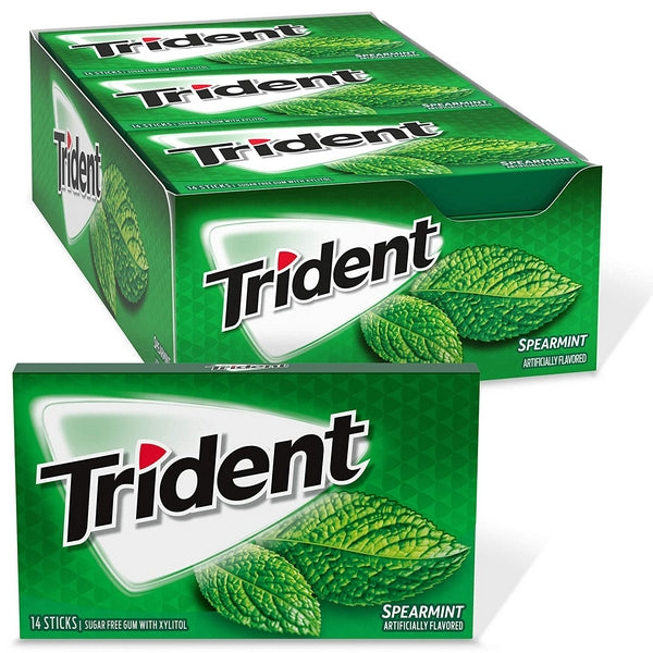 TRIDENT FRESH SPEARMINT FLAVOR SUGAR FREE GUM