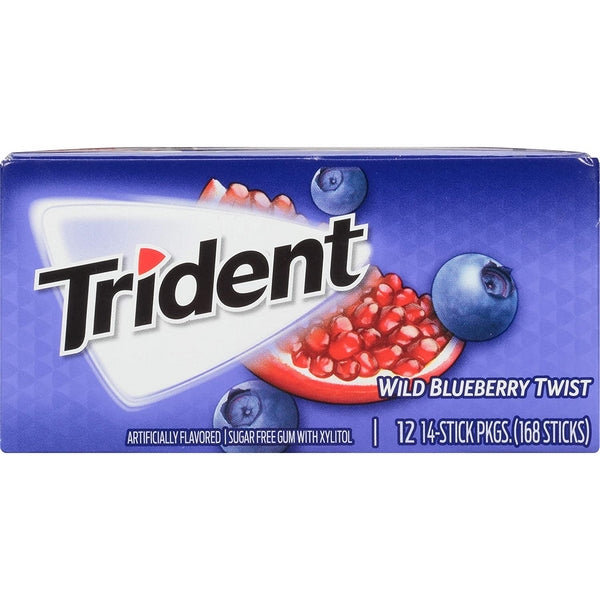 TRIDENT WILD BLUEBERRY FLAVOUR SUGAR FREE