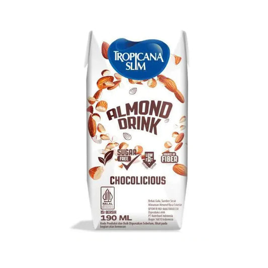 Tropicana Slim Almond Drink Chocolate 190ml | Dairy-Free Chocolate Almond Beverage