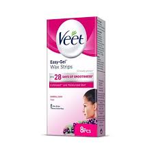 VEET EASY GEL FACE WAX STRIP 8 STRIP NORMAL