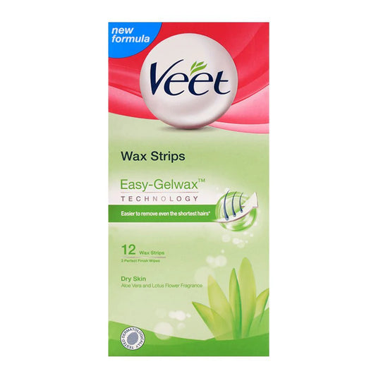 VEET WAX STRIP 12 STRIPS DRY