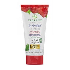 VIBRANT BEAUTY 3-IN-1 STRAWBERRY SCRUB MASK & WASH 150ML