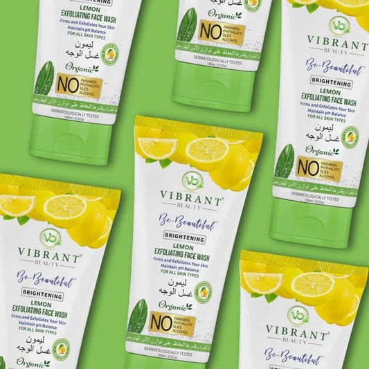 VIBRANT BEAUTY LEMON EXFOLIATING FACE WASH 150ML