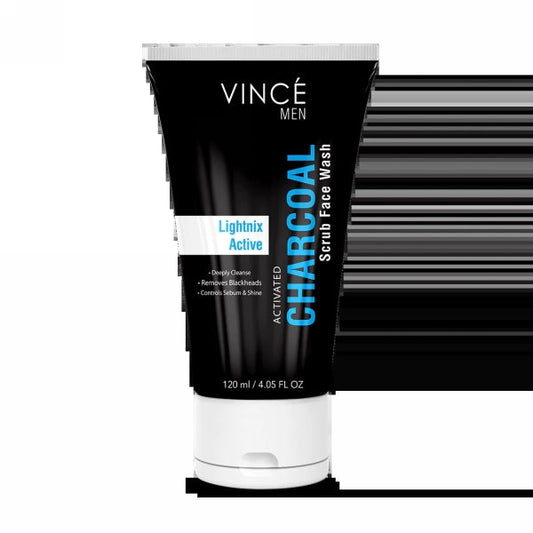VINCE LIGHTNIX CHARCOAL SCRUB FACE WASH 120ML