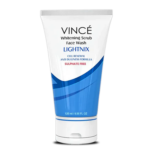 VINCE WHITENING SCRUB FACE WASH LIGHTNIX 120ML