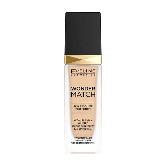 Eveline Wonder Match Foundation 30ML – 11 Almond | Medium Coverage, Natural Finish