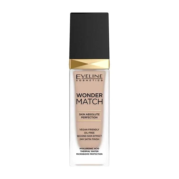 Eveline Wonder Match Foundation 30ML – 12 Natural Light | Medium Coverage, Natural Finish