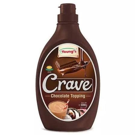Young's Crave Chocolate Topping 300g | Rich Chocolate Dessert Syrup