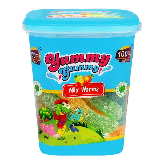 YUMMY GUMMY CANDY MIX WORMS 175G