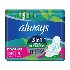 ALWAYS 3IN1 HERBAL FRESHNESS ULTRA THIN 8 SANITARY PADS
